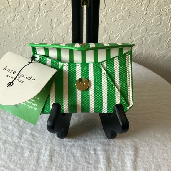 Kate Spade x Target: Green& White Striped Wallet - Picture 7 of 16
